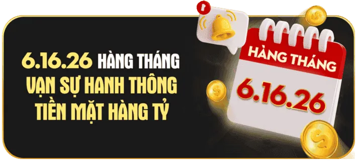 Biểu ngữ hoàn trả hàng tuần với đồng xu vàng và biểu tượng vòng quay